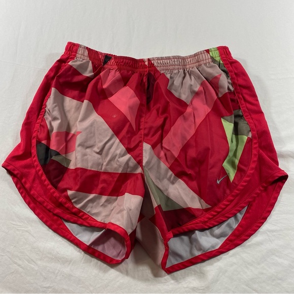 Nike Multi Color Athletic Shorts Dri Fit Red pink square print lined Sho… - Picture 1 of 9